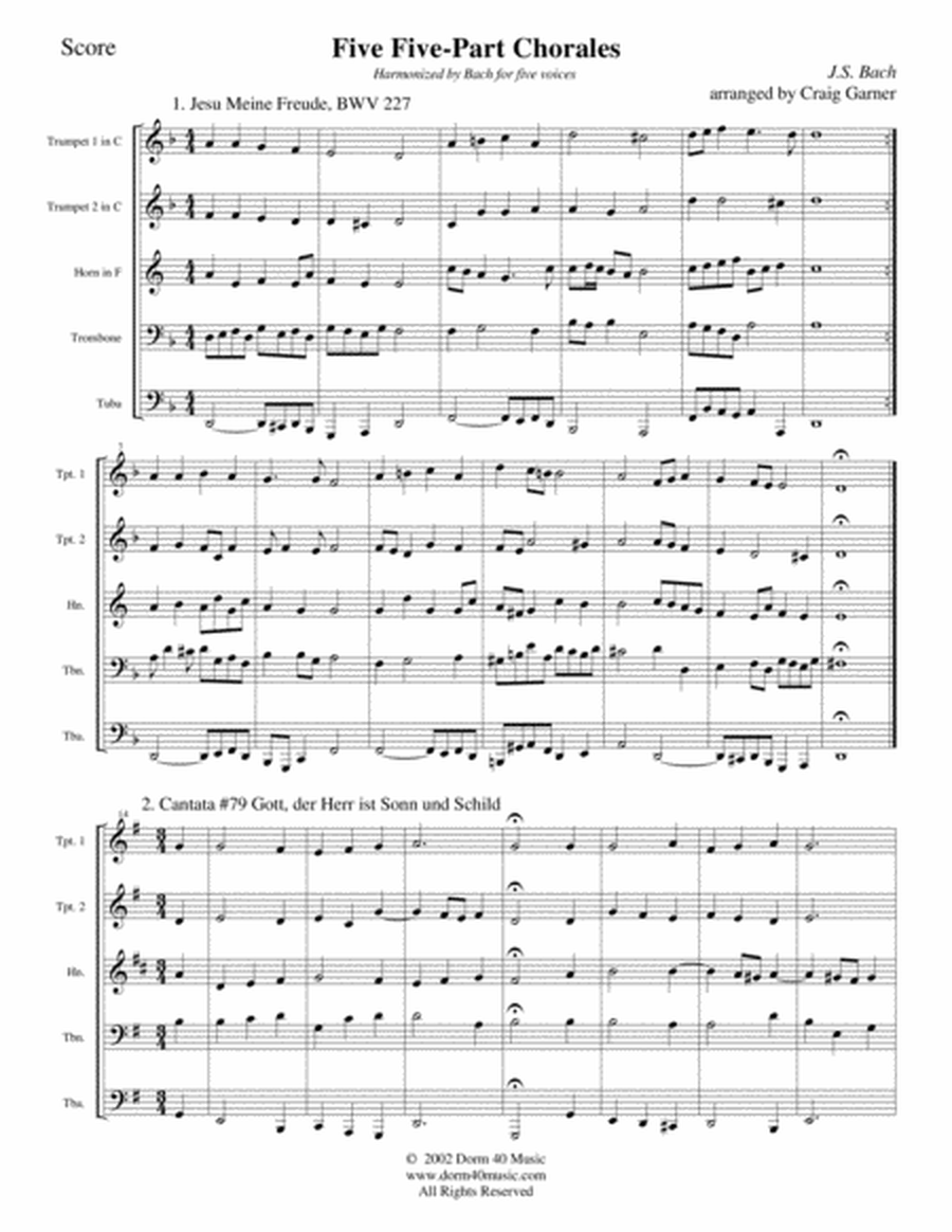 Five Five-Part Chorales image number null
