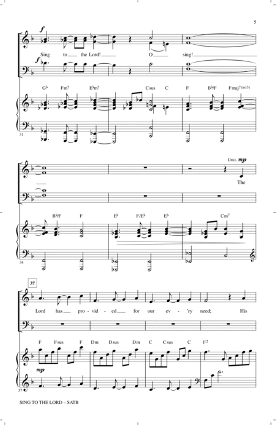 Praise To The Lord, The Almighty 4-Part scores gallery preview page 4