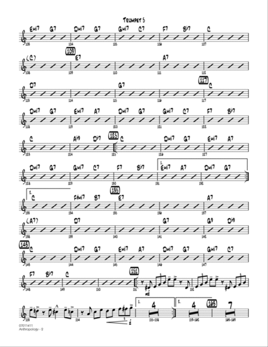 Anthropology - Trumpet 5 Trumpet scores gallery preview page 2