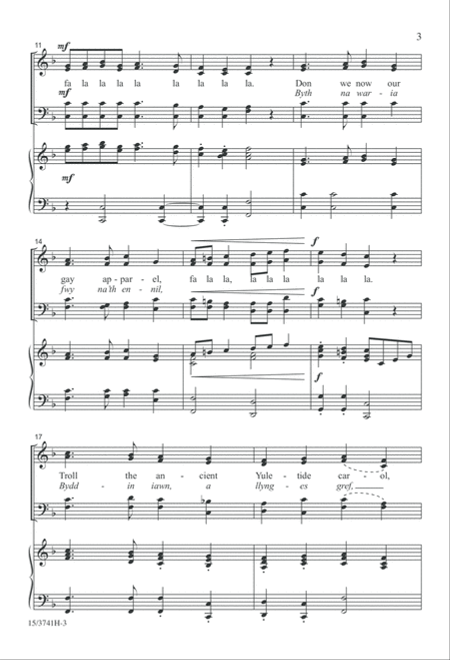 Deck the Hall Deck the Hall 4-Part scores gallery preview page 3