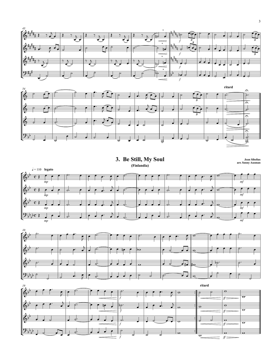 15 Hymns & Spirituals for Trombone Quartet-Bb Treble clef Trombone Quartet scores gallery preview page 2