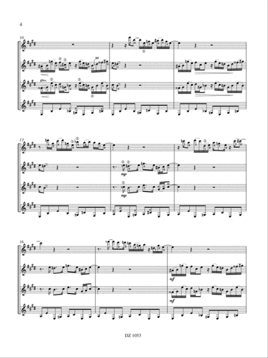Blues del Caribe Guitar Ensemble scores gallery preview page 4