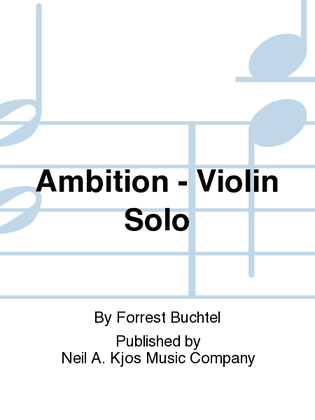 Book cover for Ambition - Violin Solo