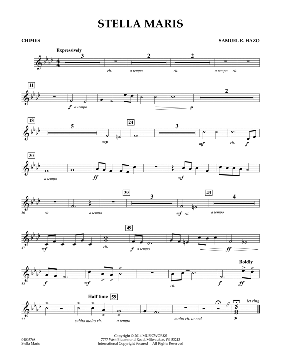 Stella Maris - Chimes Stella Maris - Chimes Concert Band scores gallery preview page 1