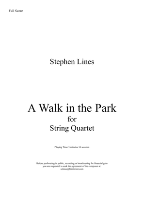 A Walk in the Park for String Quartet
