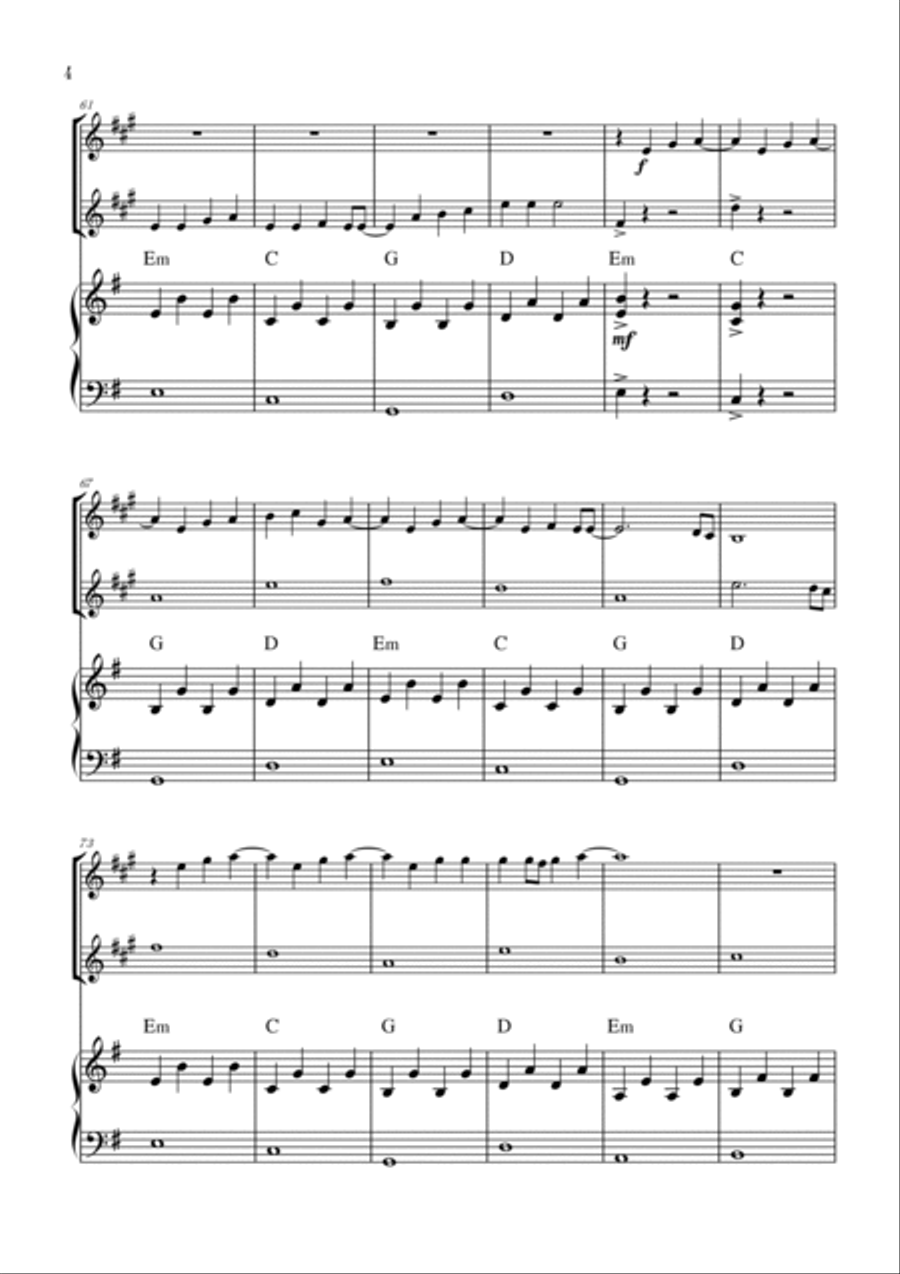 Love Is Gone Trumpet Duet scores gallery preview page 4