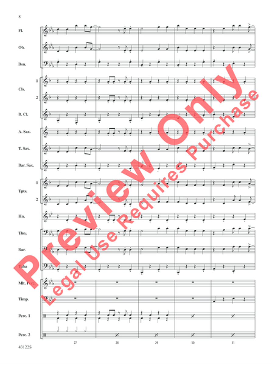 Clouds Concert Band scores gallery preview page 8