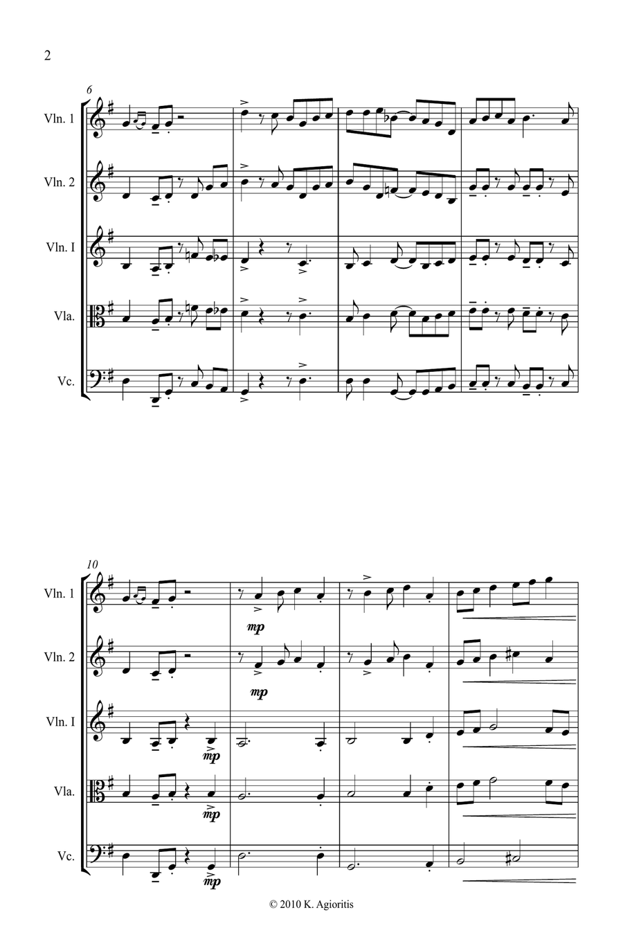 Jazz Carols Collection String Quartet - Set 3: Deck the Halls; Good King Wenceslas; Joy to the World String Quartet scores gallery preview page 3