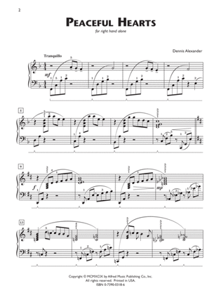 Peaceful Hearts (for right hand alone) - Piano Solo