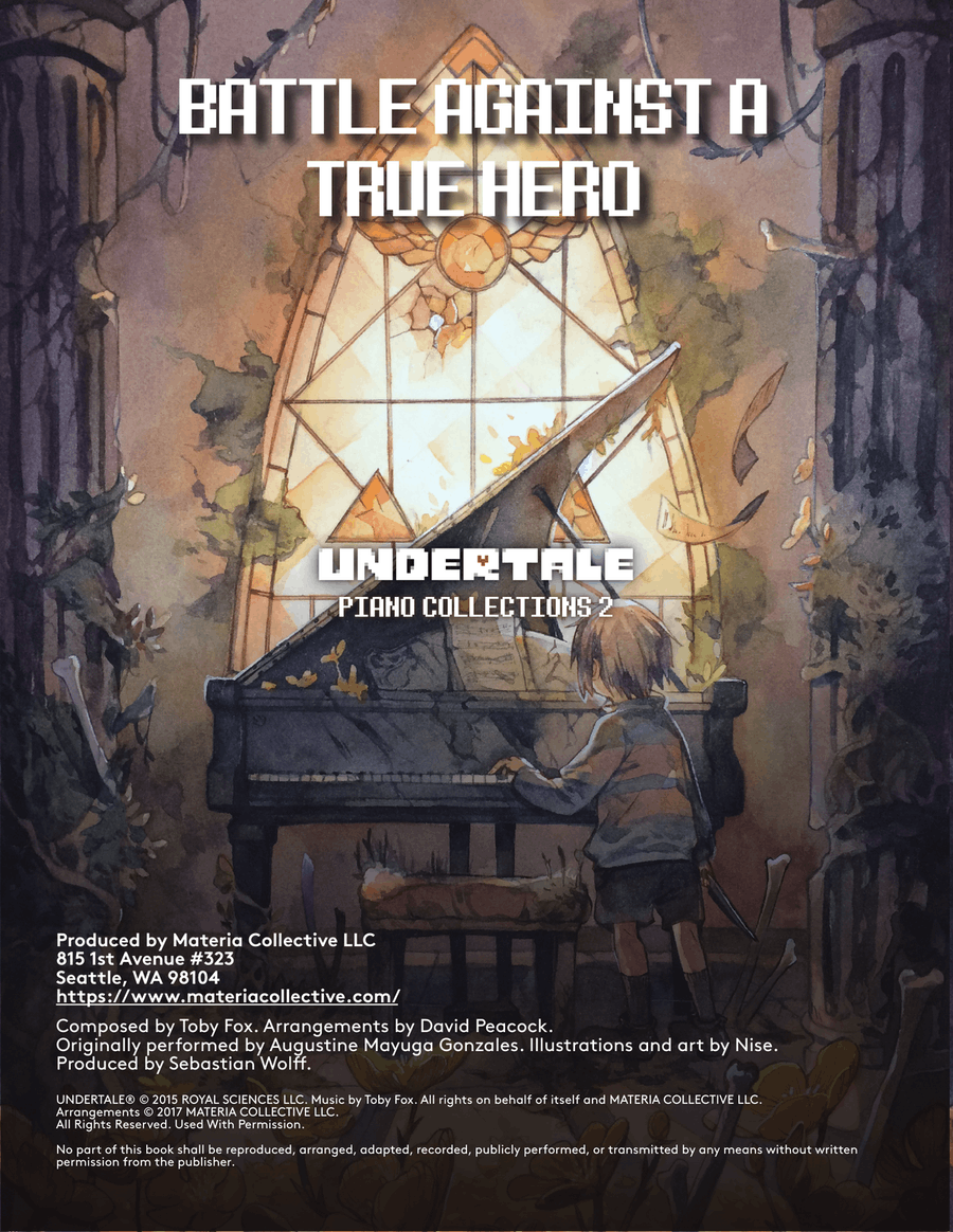 Battle Against a True Hero (UNDERTALE Piano Collections 2) Piano Solo scores gallery preview page 1