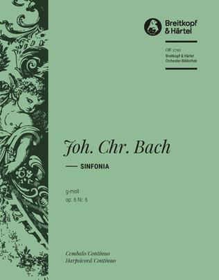 Book cover for Sinfonia in G minor Op. 6 No. 6