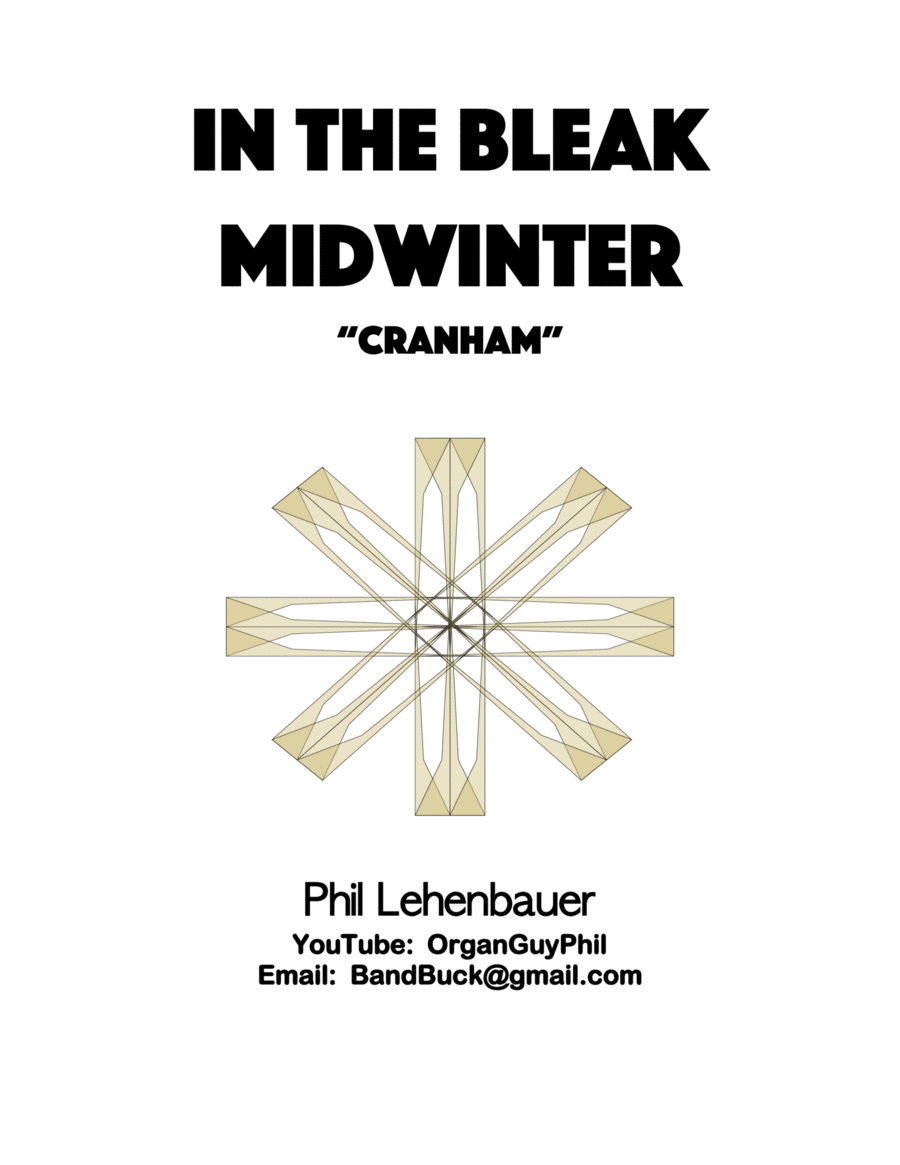 In the Bleak Midwinter (Cranham), organ work by Phil Lehenbauer Organ Solo scores gallery preview page 1