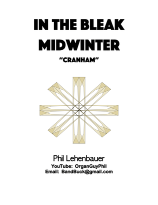 Book cover for In the Bleak Midwinter (Cranham), organ work by Phil Lehenbauer