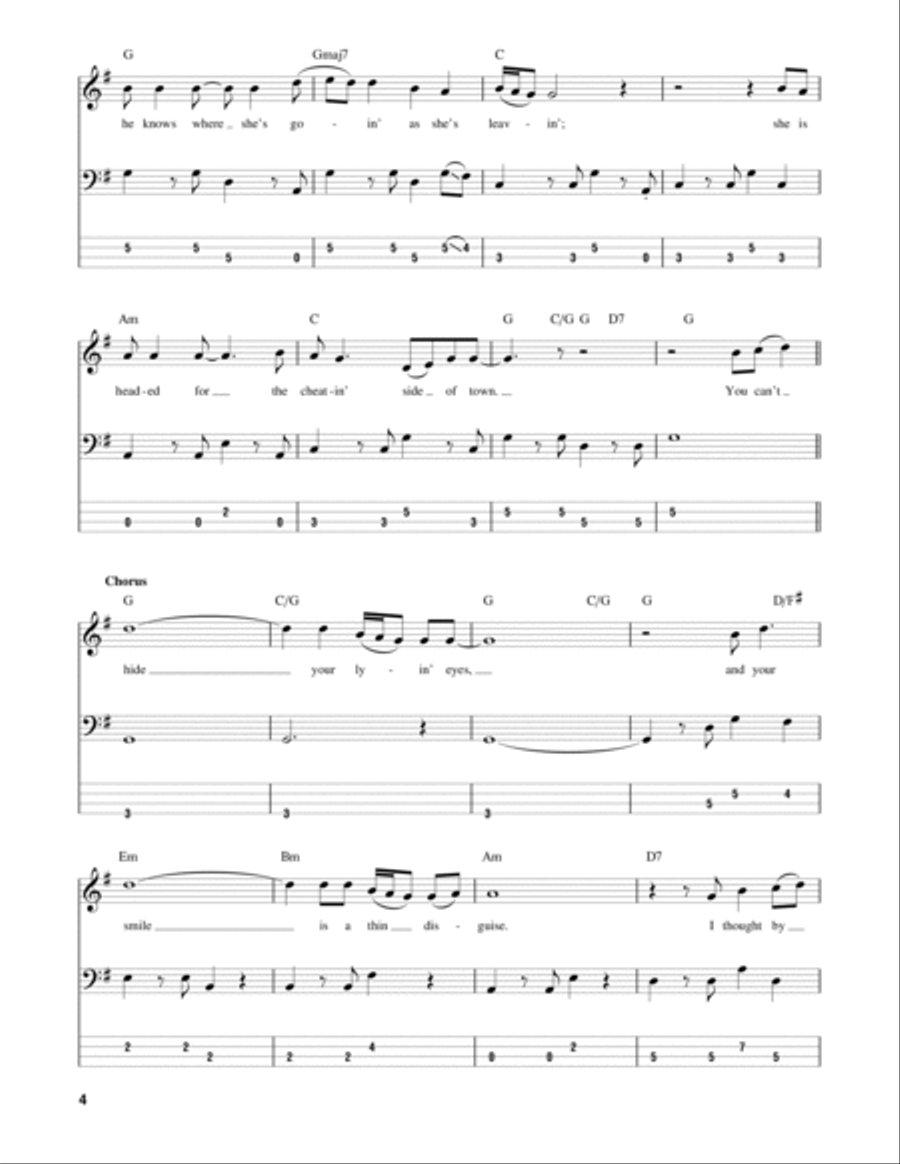 Lyin' Eyes Guitar Tablature scores gallery preview page 4