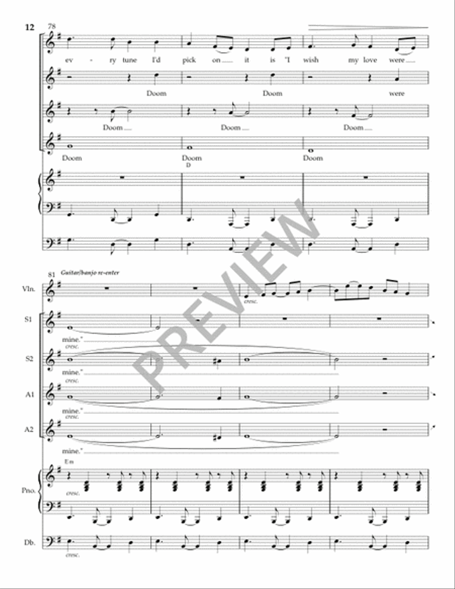 Shady Grove (Full Score and Parts) SSA scores gallery preview page 13