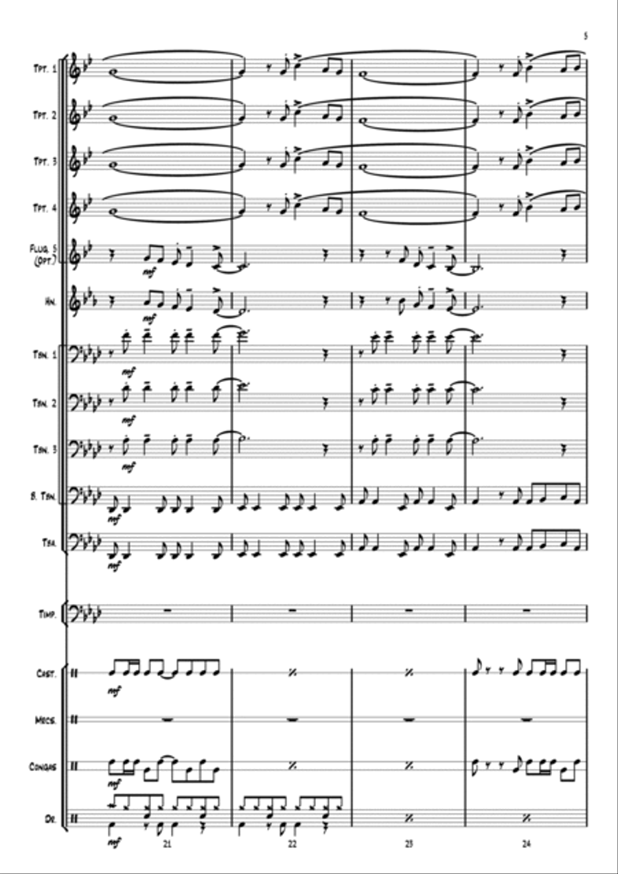 Feliz Navidad Large Ensemble scores gallery preview page 5