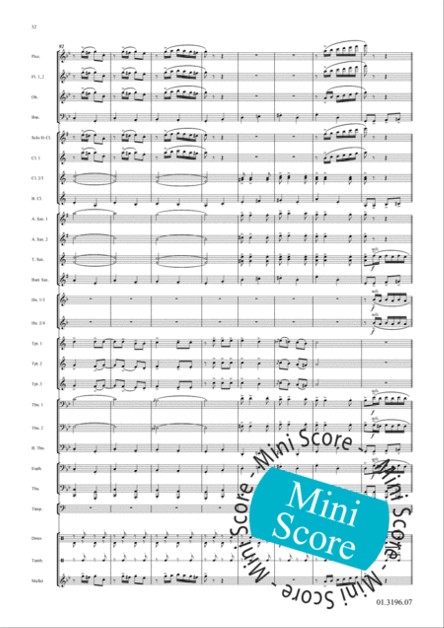 Three Russian Folk Songs Concert Band scores gallery preview page 36