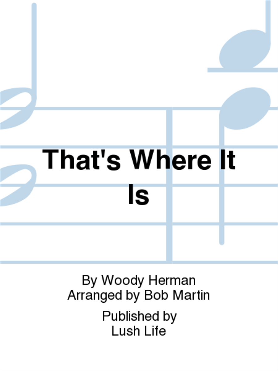 That's Where It Is Big Band scores gallery preview page 1