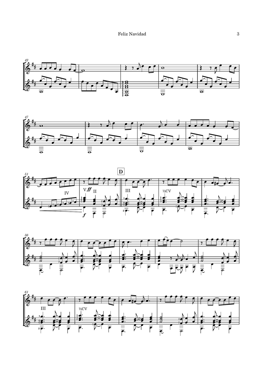 Feliz Navidad Flute scores gallery preview page 6