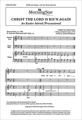 Christ the Lord Is Ris'n Again (Choral Score)