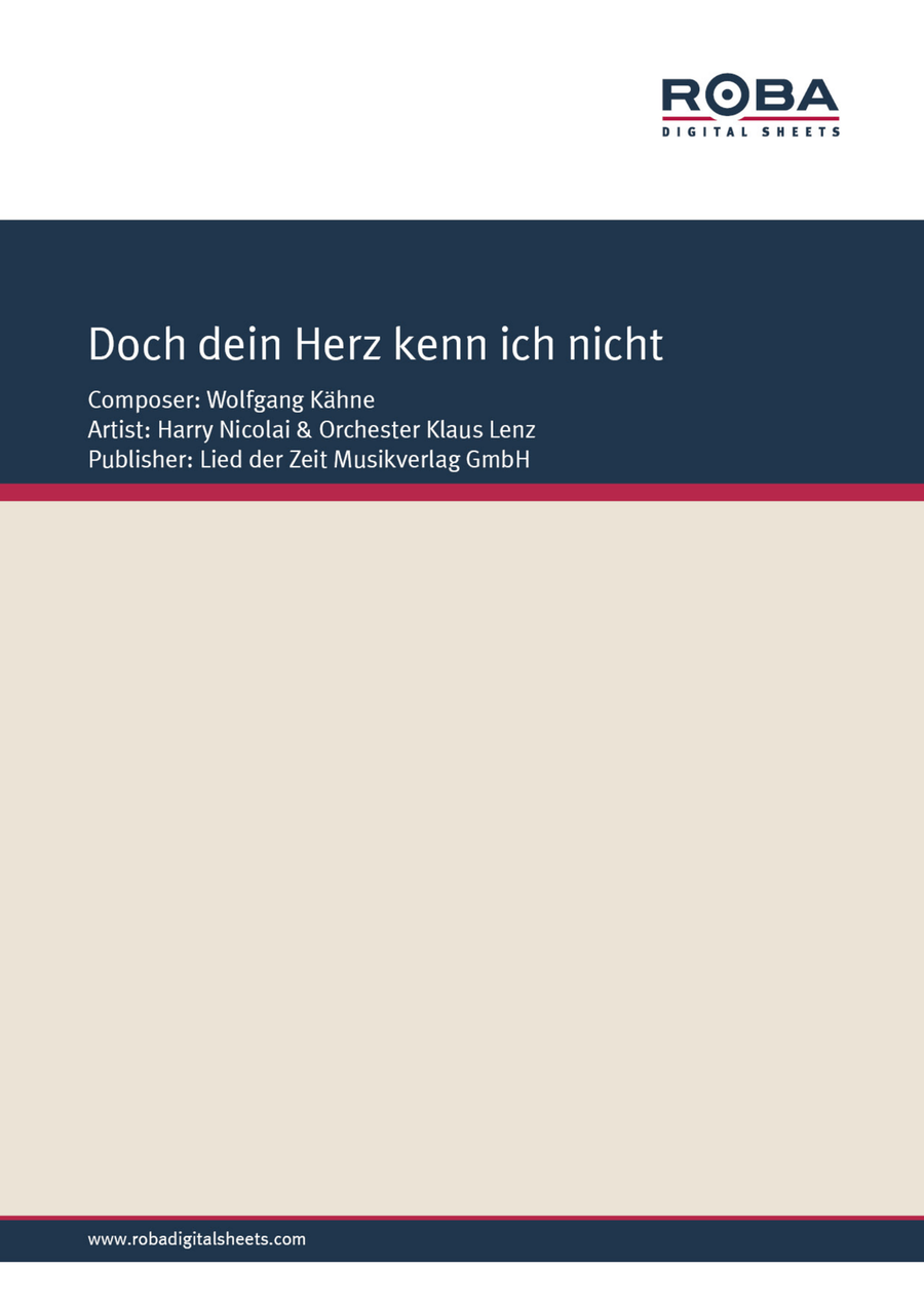 Doch dein Herz kenn ich nicht