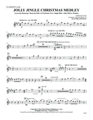 Jolly Jingle Christmas Medley: 1st B-flat Clarinet