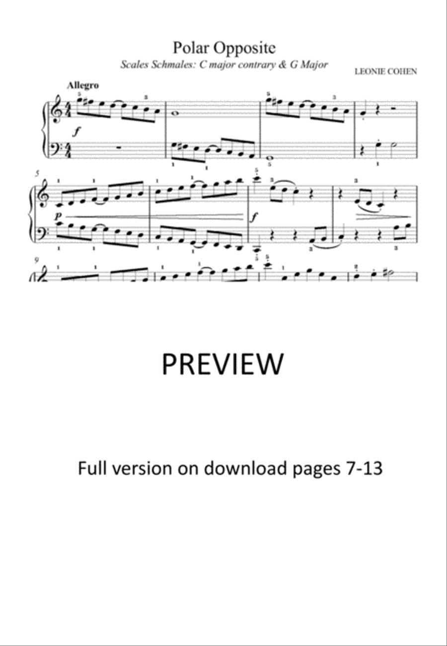 SCALES SCHMALES PIANO COLLECTION 1 – Preliminary Grade (St Cecilia syllabus) Easy Piano scores gallery preview page 3