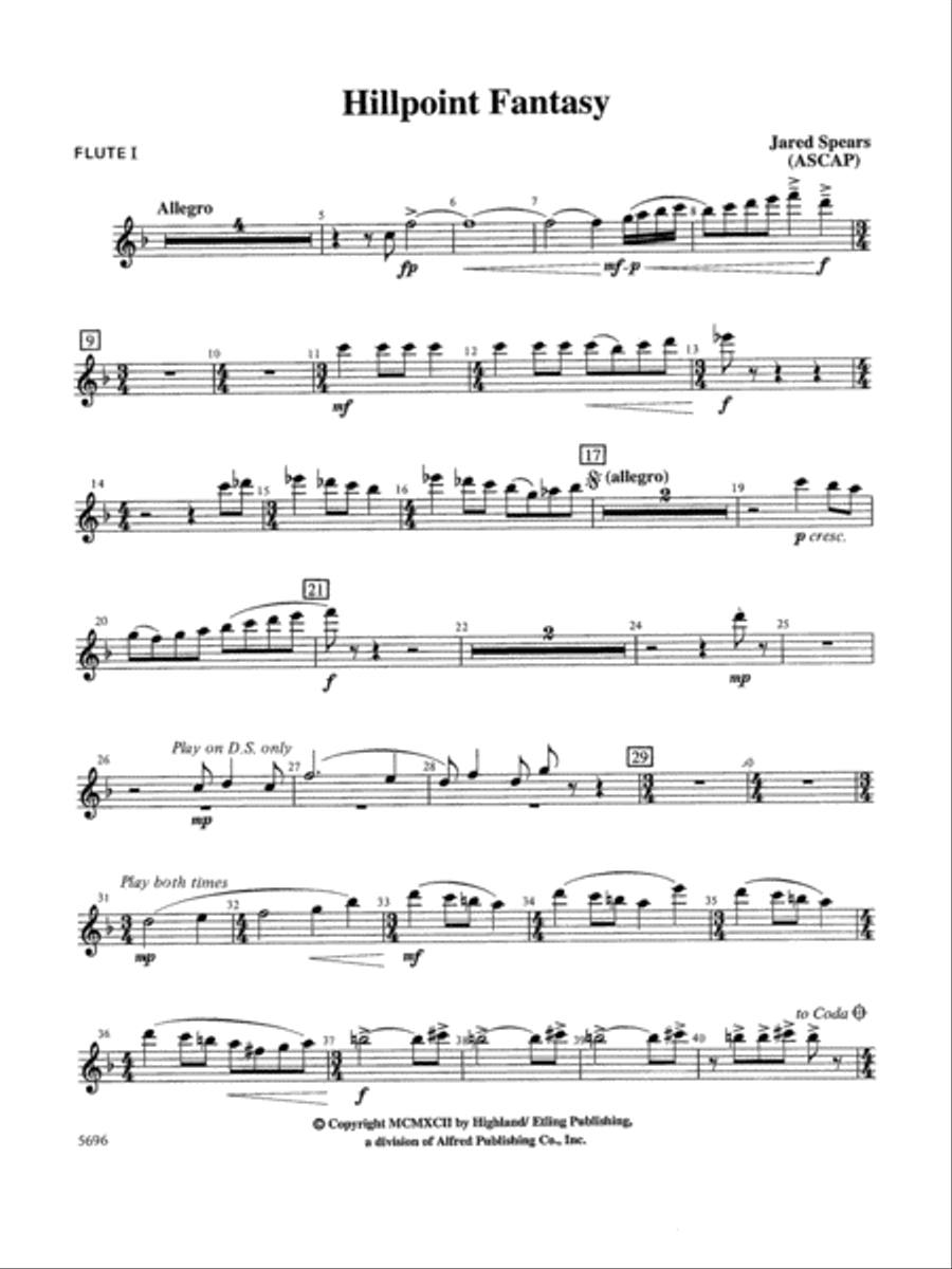 Hill Point Fantasy (Overture for Orchestra): Flute Full Orchestra scores gallery preview page 1