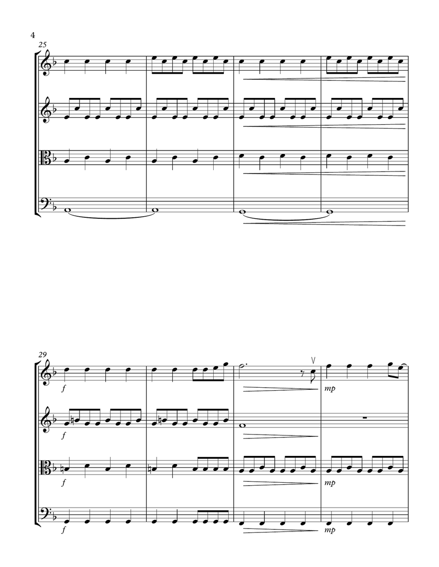 Such Great Heights String Quartet scores gallery preview page 4