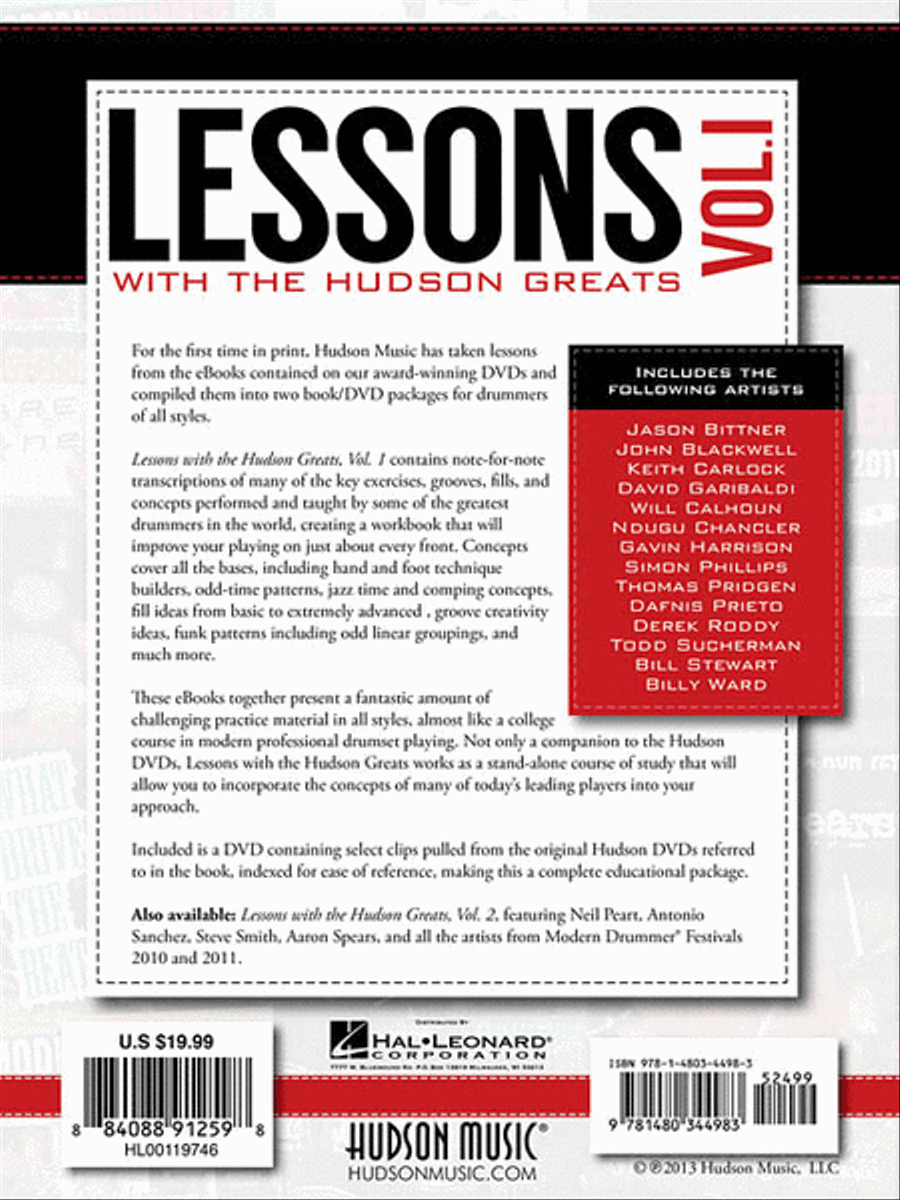Lessons with the Hudson Greats - Volume 1 Percussion scores gallery preview page 2