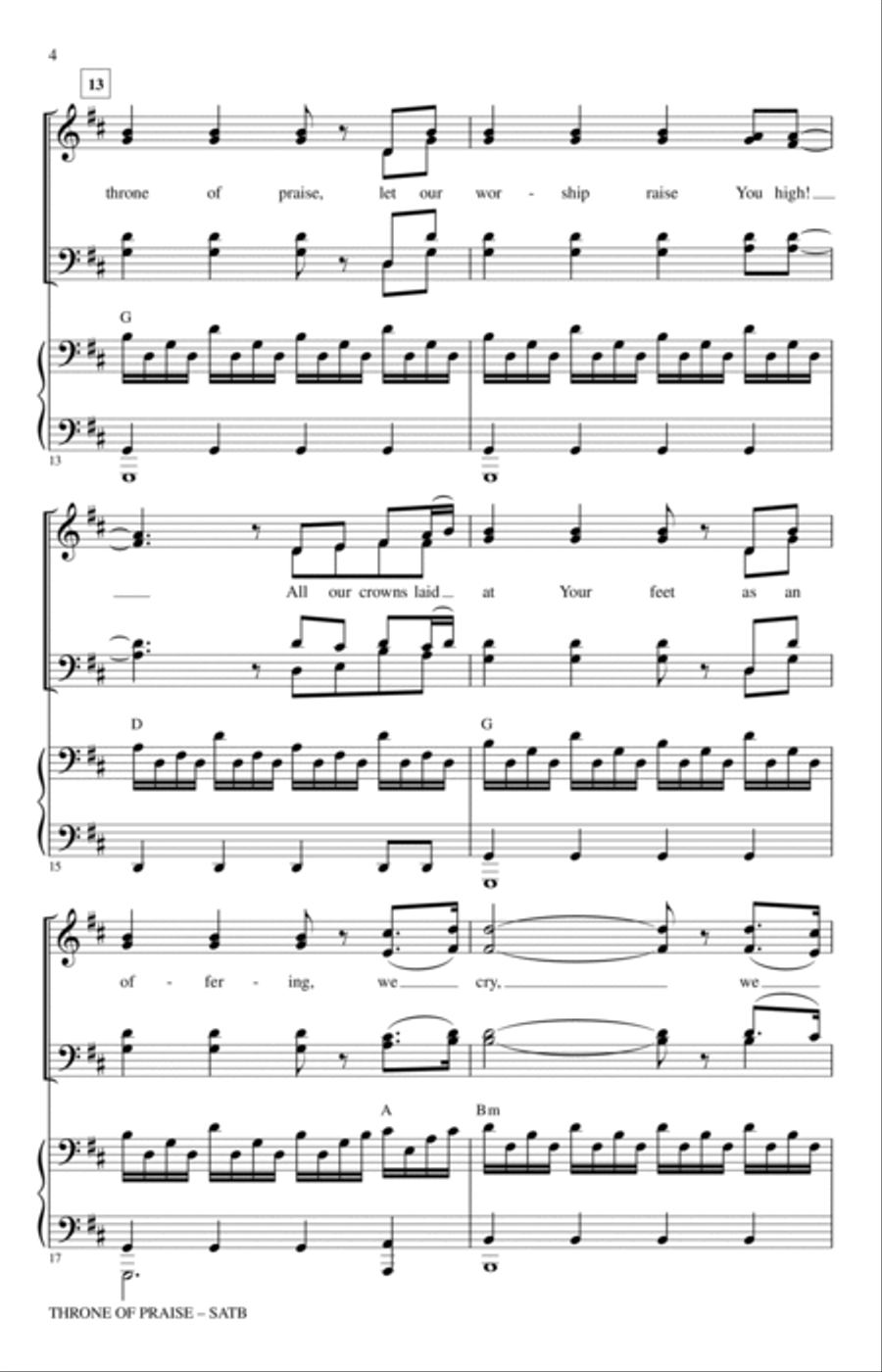 Throne Of Praise Throne Of Praise 4-Part scores gallery preview page 3