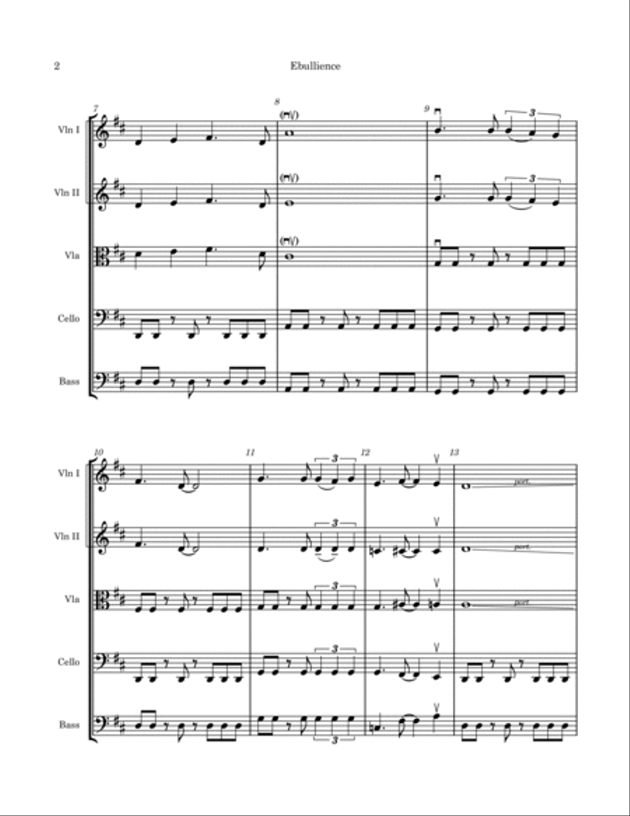 Ebullience Ebullience String Orchestra scores gallery preview page 2