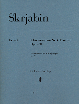 Book cover for Piano Sonata No. 4 in F-sharp major, Op. 30