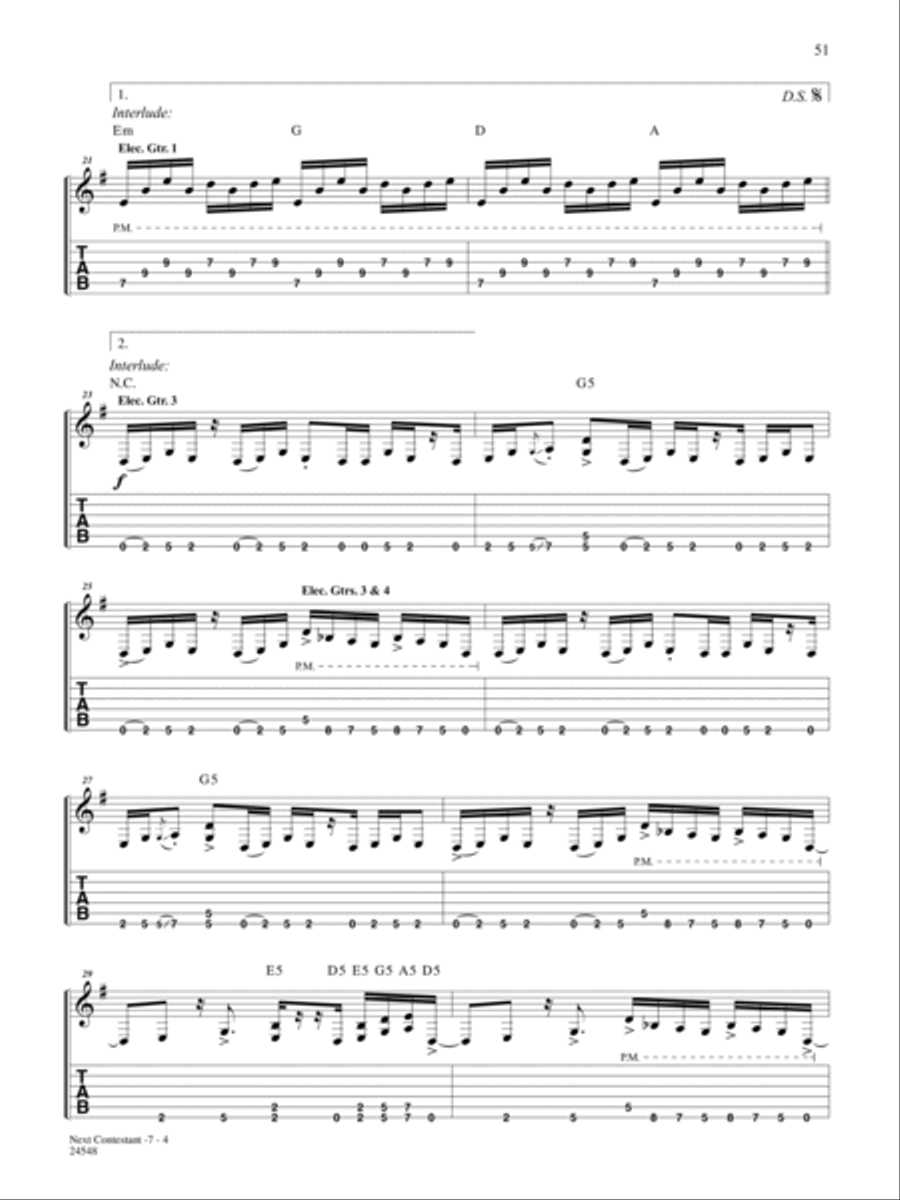 Next Contestant Guitar Tablature scores gallery preview page 4