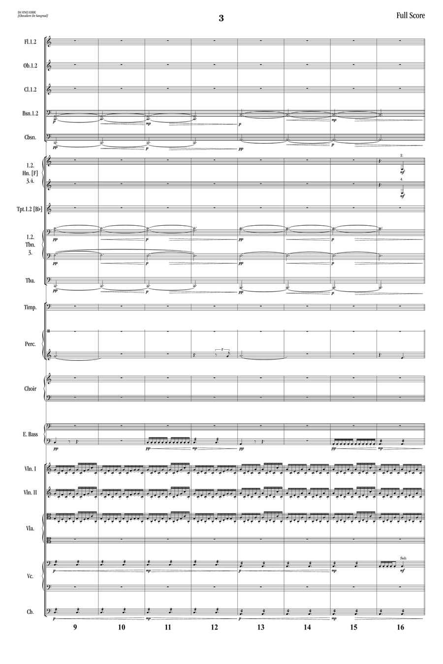 Chevalier De Sangreal Full Orchestra scores gallery preview page 3