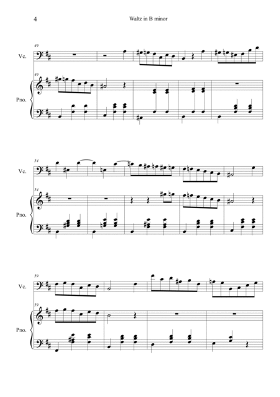 Waltz No.10 in B Minor Op.69, No.2 Piano scores gallery preview page 4