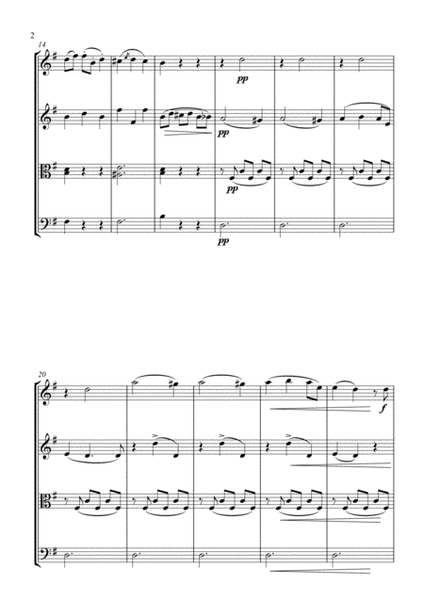 Dvorak Sonatine in G Major Opus 100 (1st Movement) arranged for String Quartet