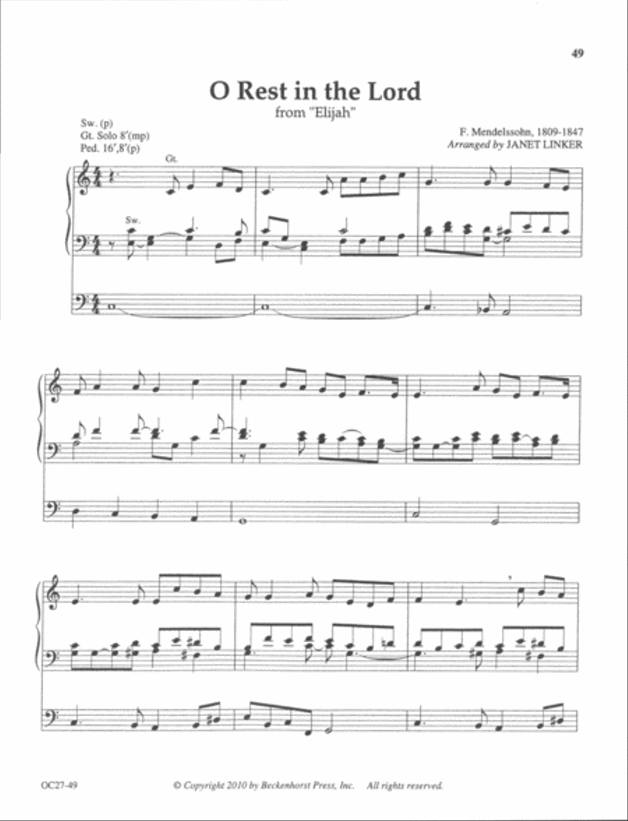 Rest in the Lord Rest in the Lord Organ scores gallery preview page 2