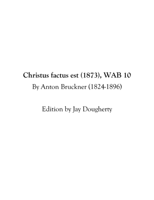 Book cover for Christus factus est, WAB 10