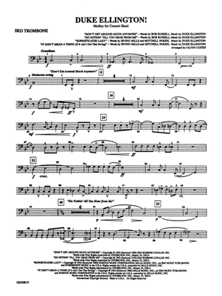 Duke Ellington! (Medley for Concert Band): 3rd Trombone