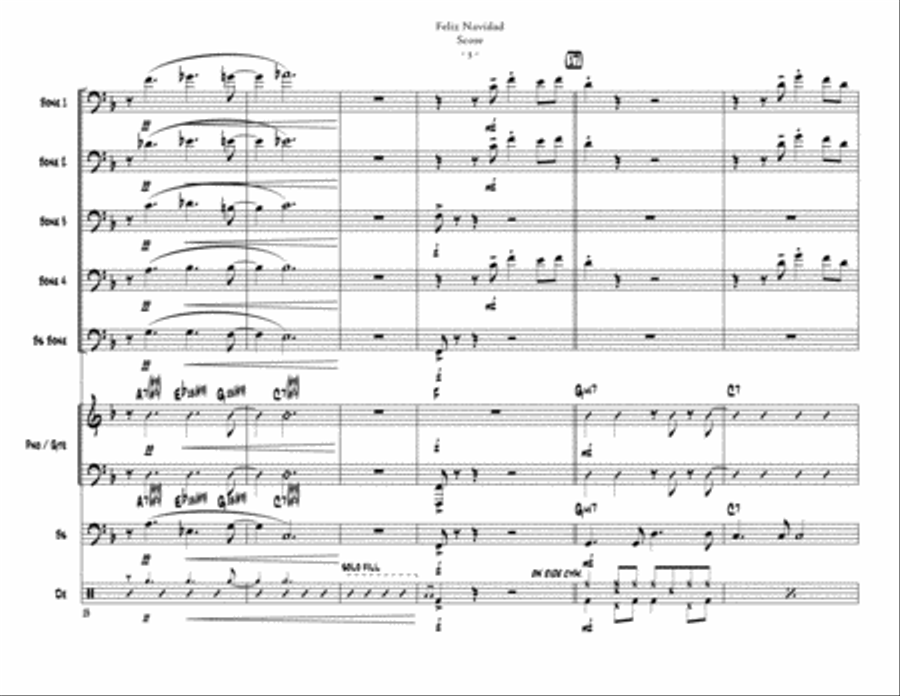 Feliz Navidad Feliz Navidad Brass Quintet scores gallery preview page 4