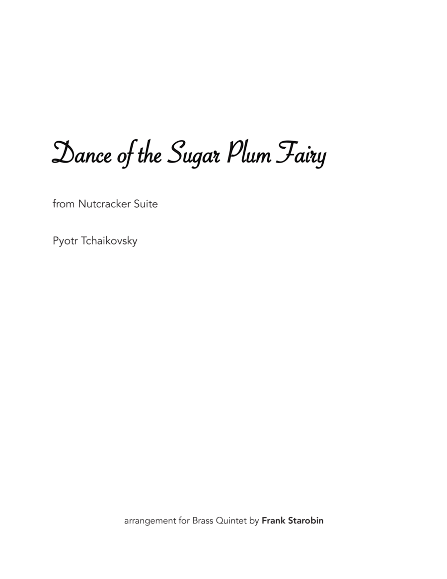 Dance of the Sugar Plum Fairy for Brass Quintet Brass Quintet scores gallery preview page 1