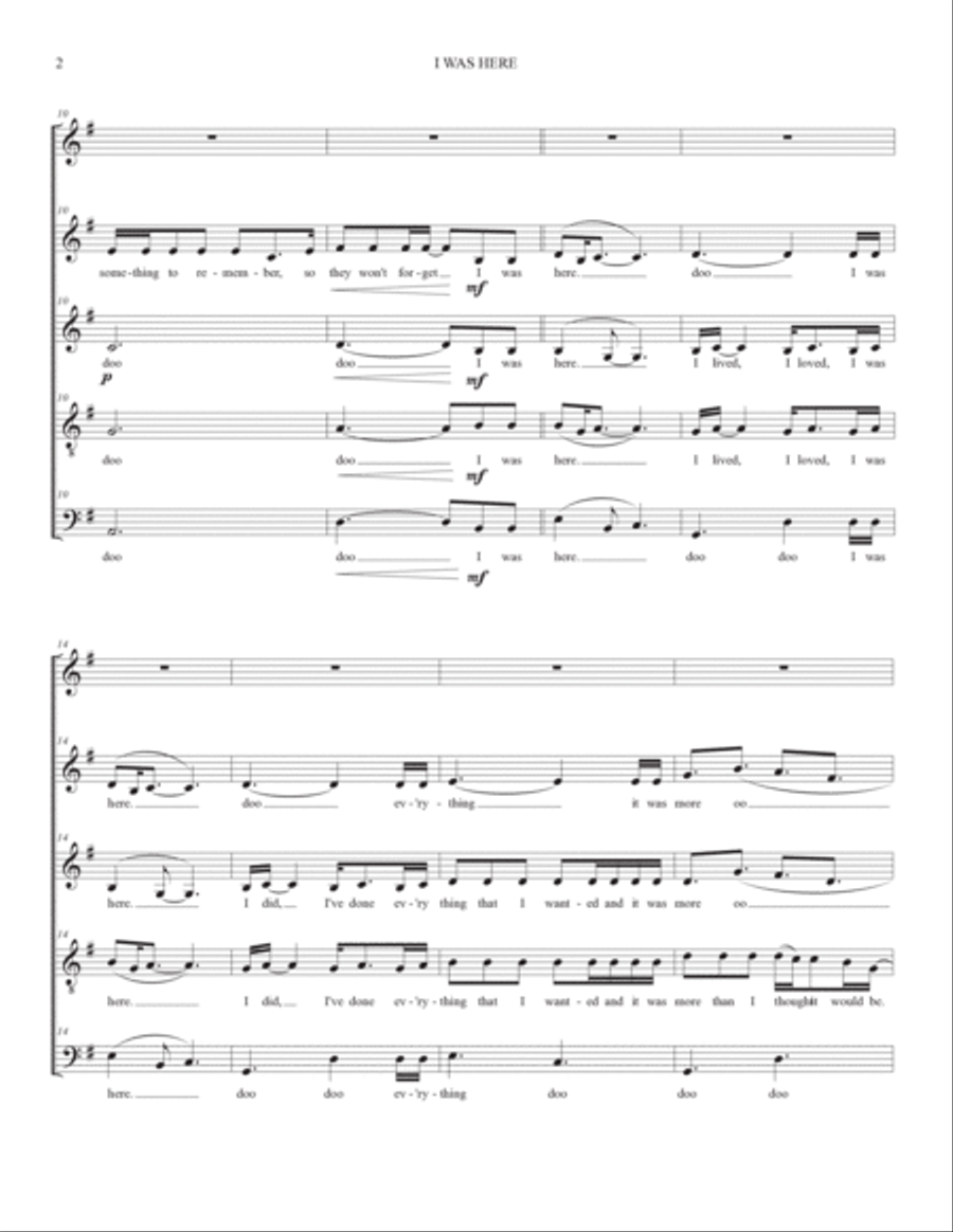 I Was Here I Was Here Divisi scores gallery preview page 2