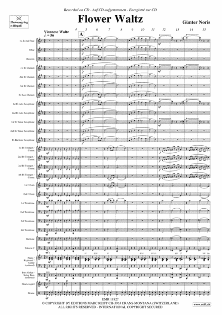 Flower Waltz Flower Waltz Concert Band scores gallery preview page 4