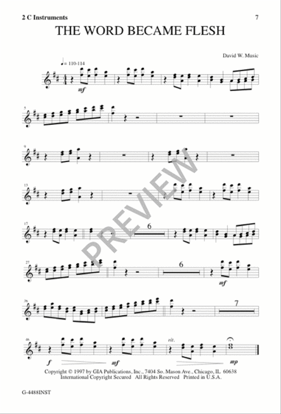 The Word Became Flesh 4-Part scores gallery preview page 8