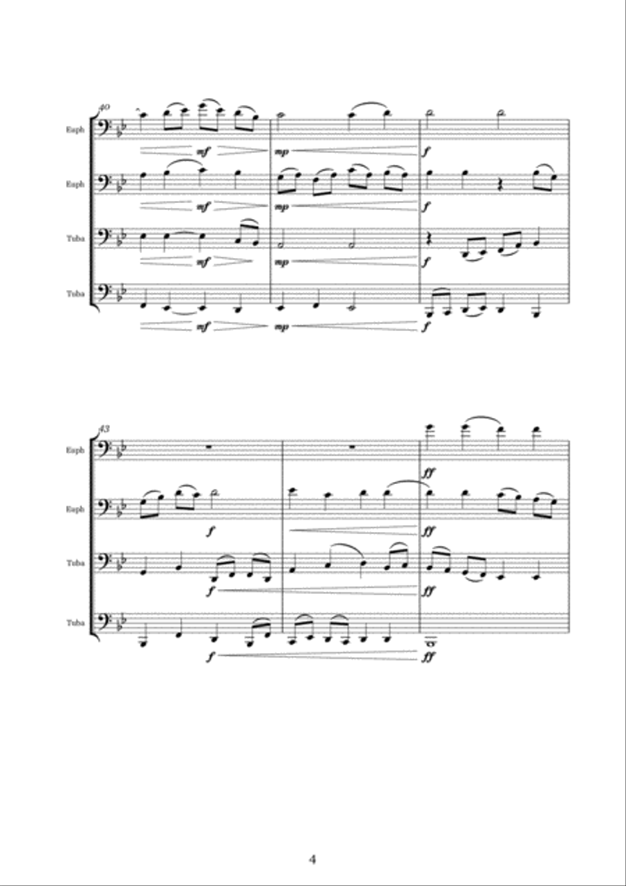 Three Legged Dances and Hym Brass Ensemble scores gallery preview page 5