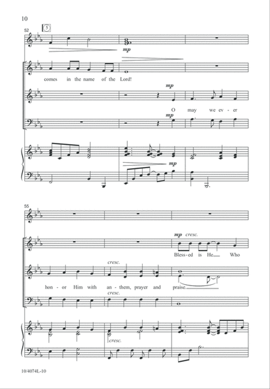 Blessed Is He Who Comes 4-Part scores gallery preview page 11