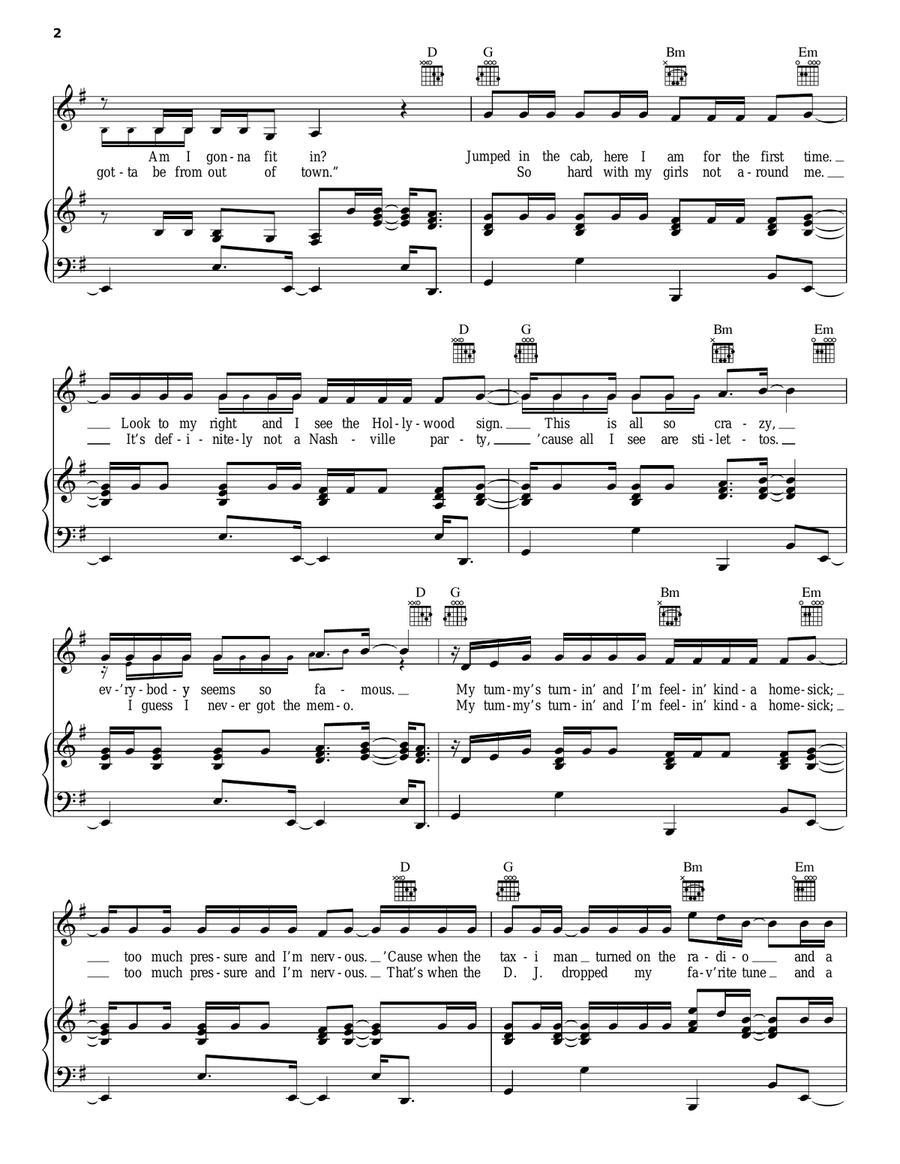 Party In The USA Acoustic Guitar scores gallery preview page 2