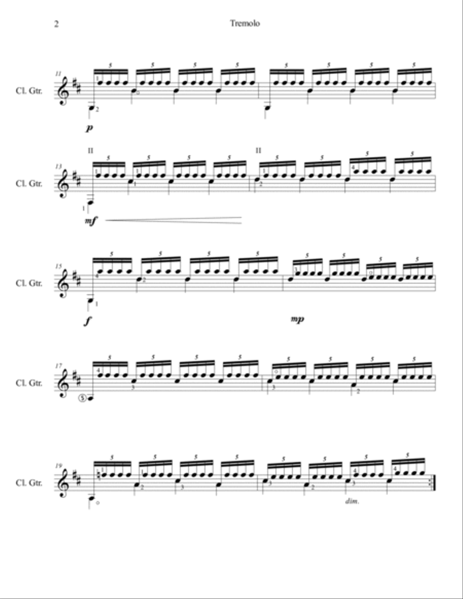 Tremolo Acoustic Guitar scores gallery preview page 2
