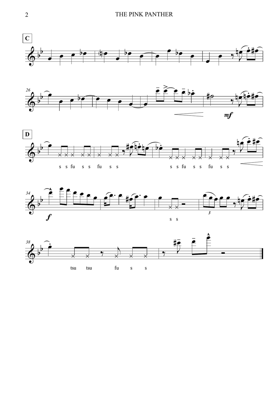 The Pink Panther Flute Trio scores gallery preview page 2